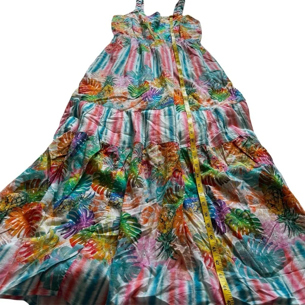 Destination 365 Long Maxi Dress. Size XS. Braided Straps. Floral. New - Picture 15 of 16